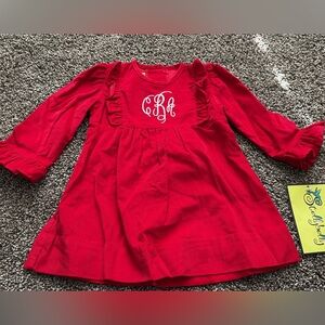 Red Kids Dress with Monogram CBA